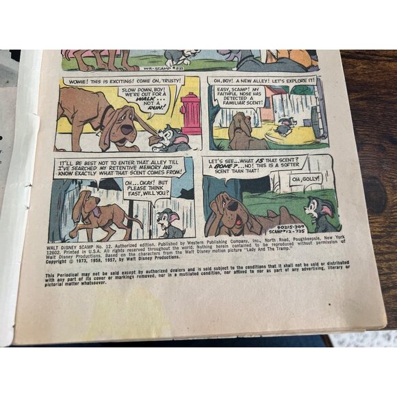 Whitman Walt Disney Scamp Comic #12 1973 50th Anniversary Edition Vintage - Picture 3 of 6